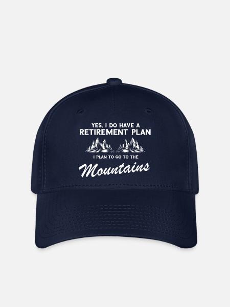 Bergmotiv mit Plan - Flexfit Cap - Navy