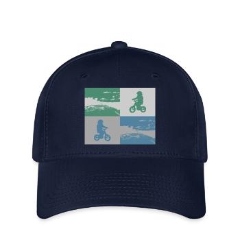 Junior Biker Pop Art metallic - Flexfit Cap - navy - Front