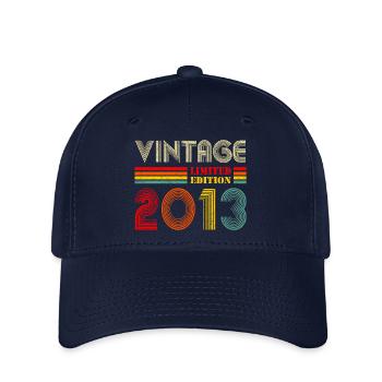 13e anniversaire de cadeaux de 13 ans Vintage 2013 - Casquette Flexfit - marine - Devant