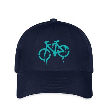 pochoir vélo - Casquette Flexfit - marine - Devant