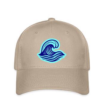 Sea Wave Ocean - Flexfit Cap - khaki - Front