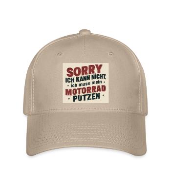 Sorry I can't, I have to clean my motorcycle - Flexfit Cap - khaki - Front