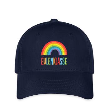 Eulenklasse - Klassen T-Shirt bunter Regenbogen - Flexfit Cap - Navy - Vorne