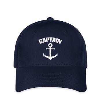 CAPTAIN ANCHOR GRUNGE - Flexfit Cap - Navy - Vorne