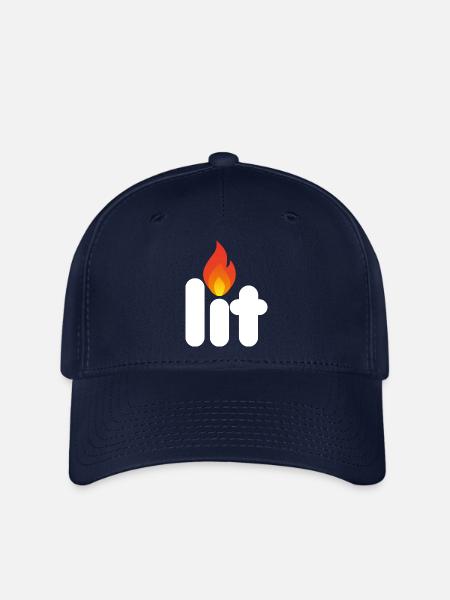 lit weiß - Flexfit Cap - Navy
