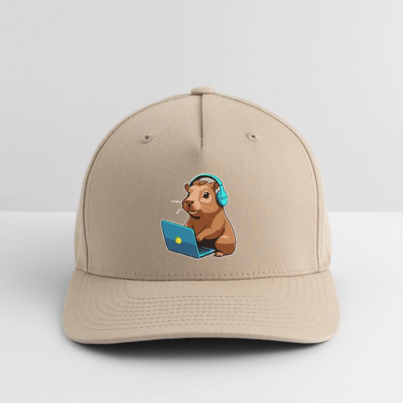 Capybara Programmer Coder Computer Flexfit Cap