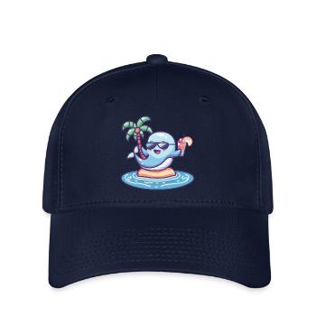 Vacances d’été aux baleines - Casquette Flexfit - marine - Devant