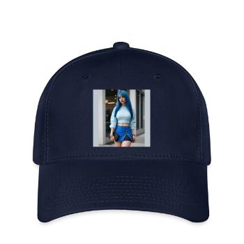 Blue with feminine style - Flexfit Cap - navy - Front