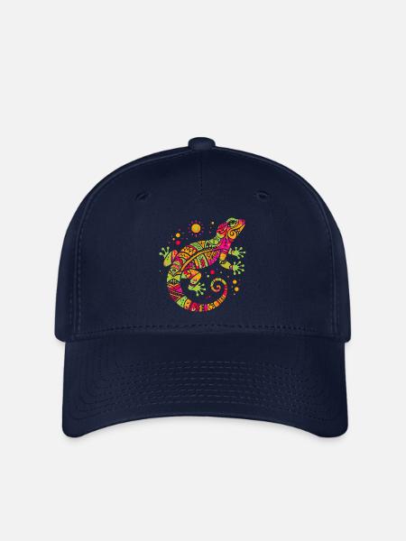 Boho Gecko - Flexfit Cap - Navy