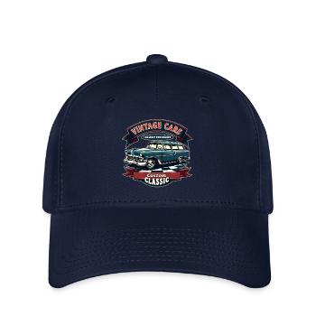 Motif Oldtimer - Voitures anciennes - Casquette Flexfit - marine - Devant