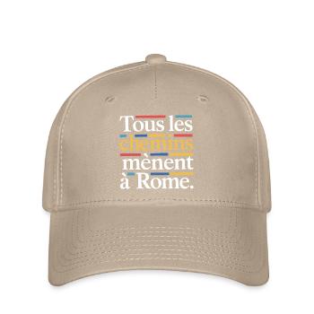 Tous les chemins mènent à Rome - Casquette Flexfit - kaki - Devant