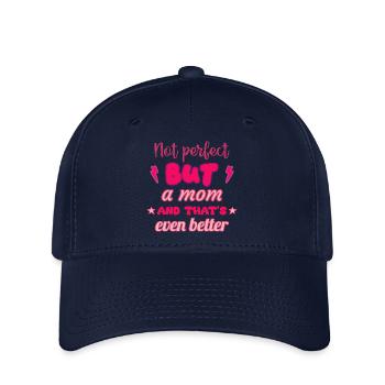 Nicht perfekt, aber Mama,Muttertagsgeschenk - Flexfit Cap - Navy - Vorne