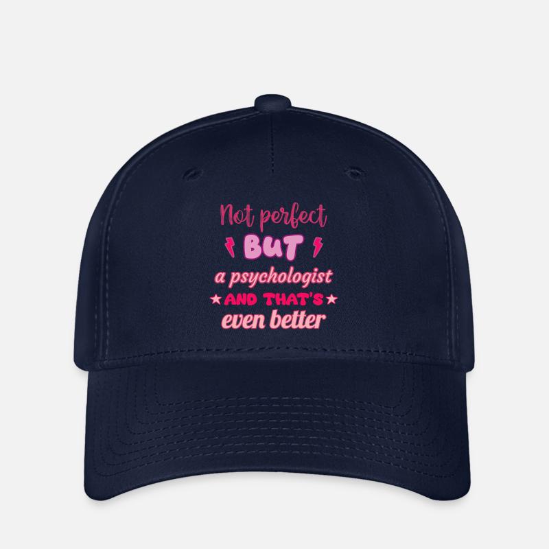 Pas parfait, mais psychologue, idée cadeau - Casquette Flexfit - marine