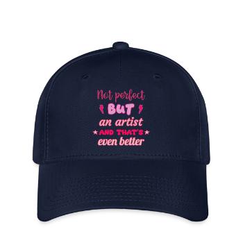 Not perfect, but an artist - Flexfit Cap - navy - Front