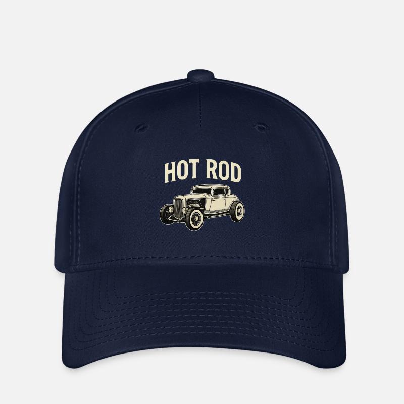 Hot Rod Classic Car - Flexfit Cap - navy