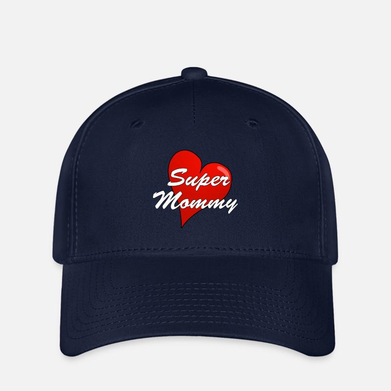 SUPER MOMMY - Flexfit Cap - Navy