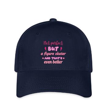 Nicht perfekt, aber Eisläuferin,Eislaufen - Flexfit Cap - Navy - Vorne