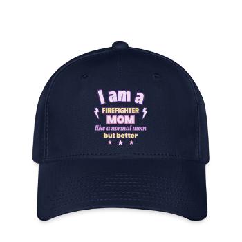 Maman pompier, cadeau de fête des mères - Casquette Flexfit - marine - Devant