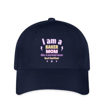Mom Baker, cadeau de fête des mères - Casquette Flexfit - marine - Devant