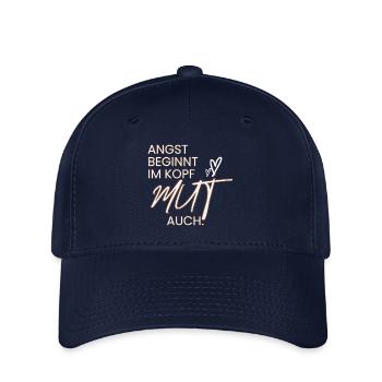 La peur commence dans l’, tout comme le COURAGE. - Casquette Flexfit - marine - Devant