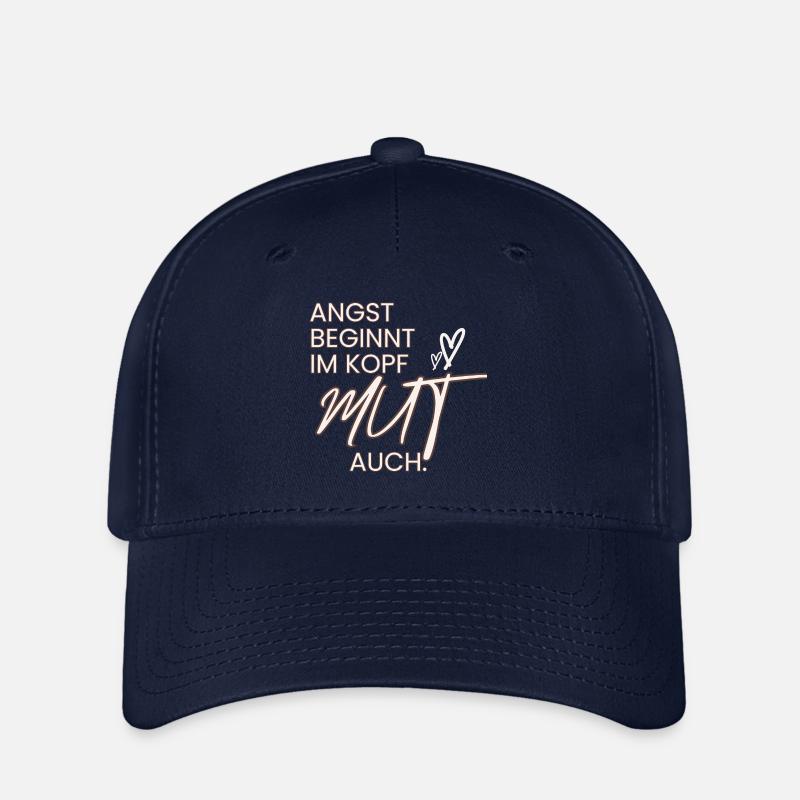 Fear begins in the mind - so does COURAGE. - Flexfit Cap - navy