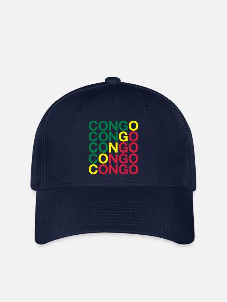 CONGO Flagge Kongo - Flexfit Cap - Navy