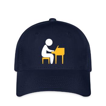 Un musicien de jazz joue sur le piano - Casquette Flexfit - marine - Devant