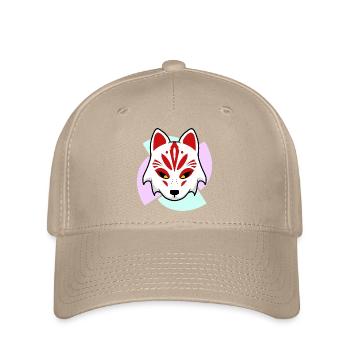Masque Kitsune - Casquette Flexfit - kaki - Devant