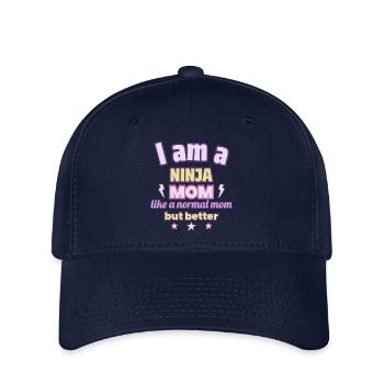 Maman Ninja, Cadeau de Fête des Mères, Arts Martiaux - Casquette Flexfit - marine - Devant