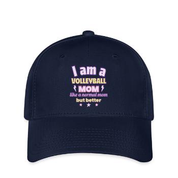 Volleyball maman, Cadeau de fête des mères, Sports - Casquette Flexfit - marine - Devant