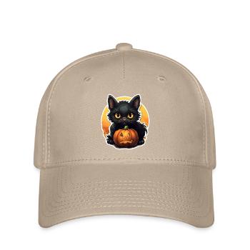 Gueule de bois d’Halloween à la citrouille - Casquette Flexfit - kaki - Devant