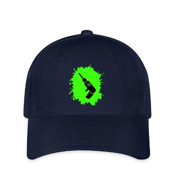 bohrmaschine klecks handwerker - Flexfit Cap - Navy - Vorne