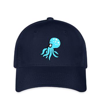 Oktopus Kraken Tintenfisch Kopffüßer böser Blick - Flexfit Cap - Navy - Vorne