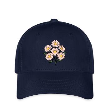 Flower pastel pink flowers blossom bouquet - Flexfit Cap - navy - Front
