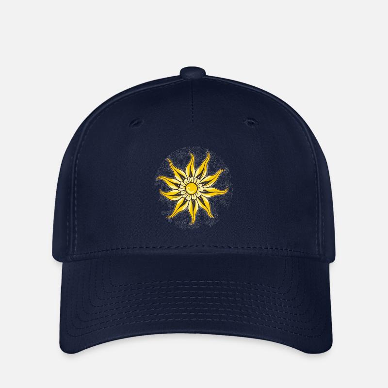 Dancing Sun Flower - Flexfit Cap - Navy