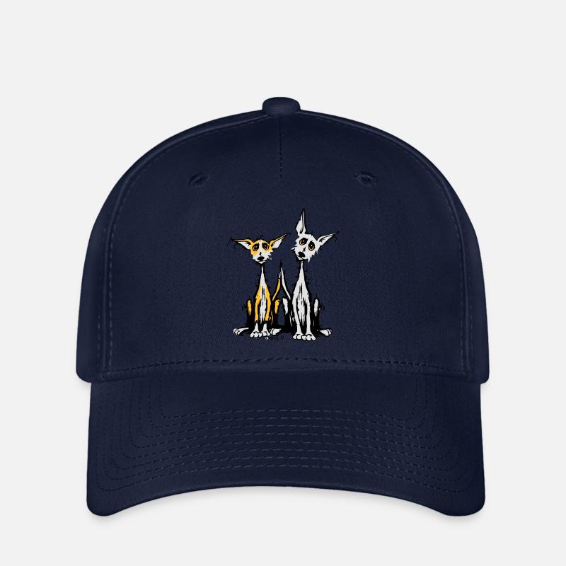 Podi weiß & rot - Flexfit Cap - Navy