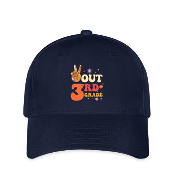 Peace Out 1. Klasse Letzter Schultag - Flexfit Cap - Navy - Vorne