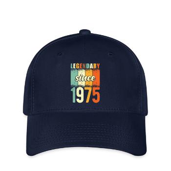 Legendär Seit 1975 Retro Vintage Geburtstag - Flexfit Cap - Navy - Vorne
