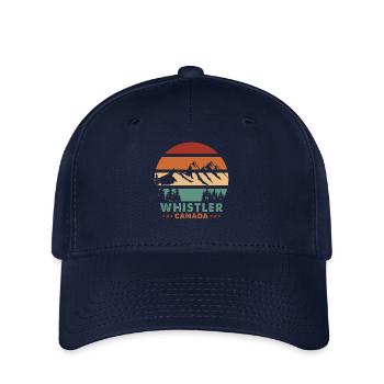 Whistler Souvenir Urlaub Berg Retro Whistler - Flexfit Cap - Navy - Vorne
