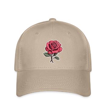 Rose pink - Flexfit Cap - Khaki - Vorne