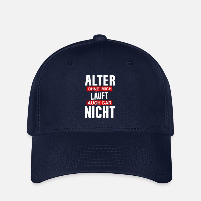 Funny saying age without me doesn't work at all - Flexfit Cap - navy