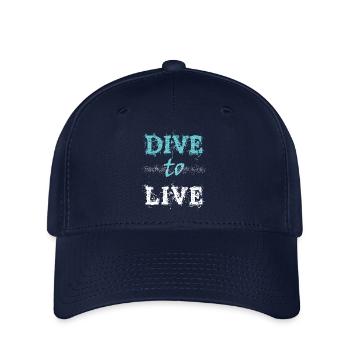 PLONGEZ pour VIVRE - Casquette Flexfit - marine - Devant