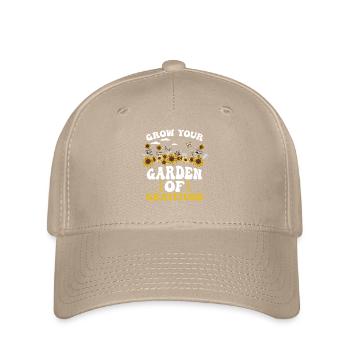 Grow Your Garden of Gratitude - Flexfit Cap - khaki - Front