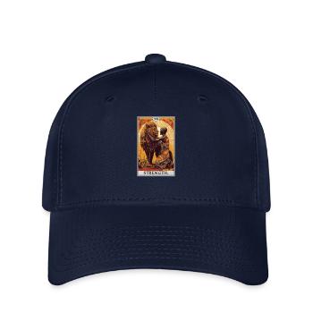 Tarotkarten Tarotkarte Strength Kraft - Flexfit Cap - Navy - Vorne
