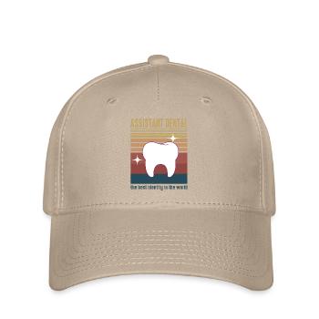 Future Vintage Retro Assistant Dental Surgery - Flexfit Cap - khaki - Front
