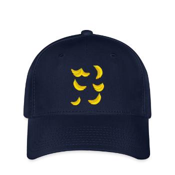 Banane Bananen Obst Frucht Früchte exotisch - Flexfit Cap - Navy - Vorne