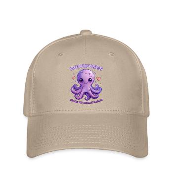 Lustiges Kraken Kopffüßer Tintenfisch Geschenk - Flexfit Cap - Khaki - Vorne