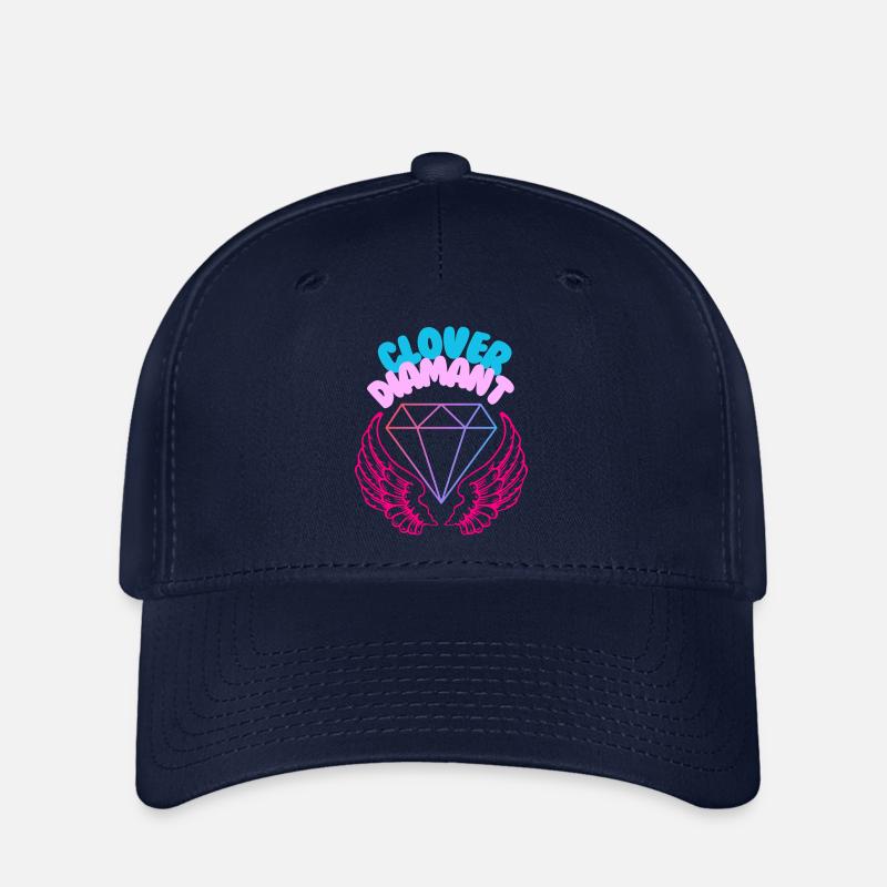 CloverDiamondRetro - Flexfit Cap - Navy