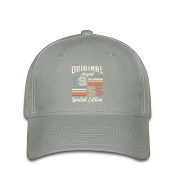 70e anniversaire Original août 1955 Né en 1955 - Casquette Flexfit - gris vert - Devant