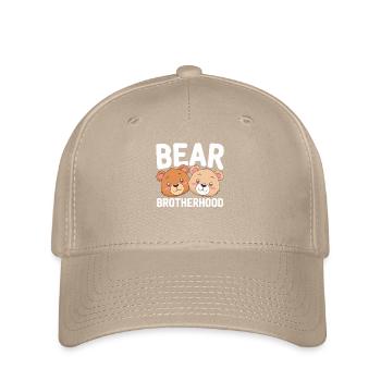 Bären Gruppen Design Bären Brotherhood - Flexfit Cap - Khaki - Vorne